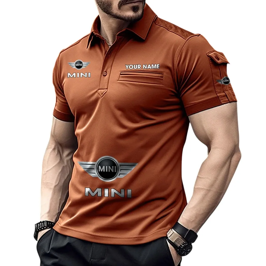 Mini Pocket Polo Shirt, All Over Print Shirt For Mini Fan CAR450051325350 - Orange