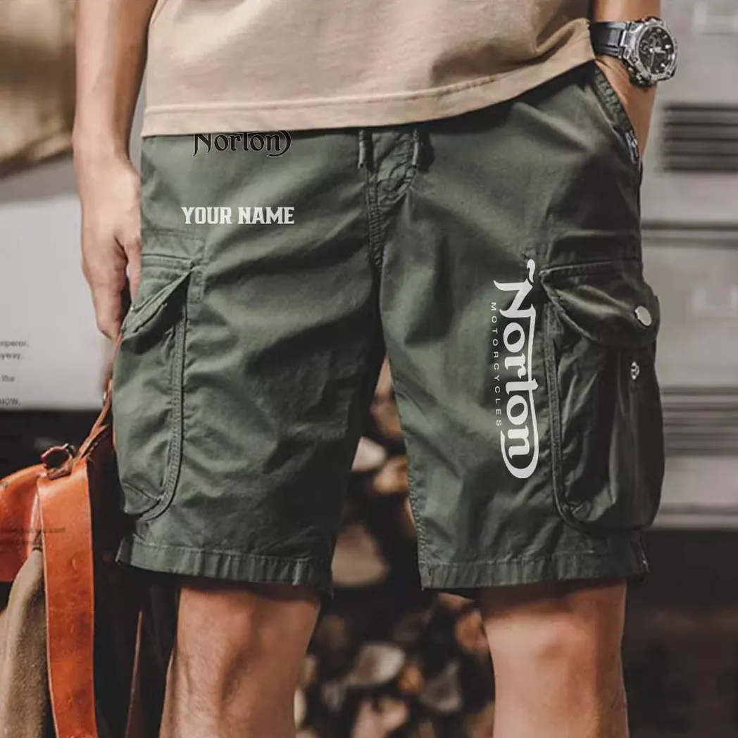 Norton Men Pocket Workwear Shorts, Pants For Norton Fan CAR454051625025 - Army Green