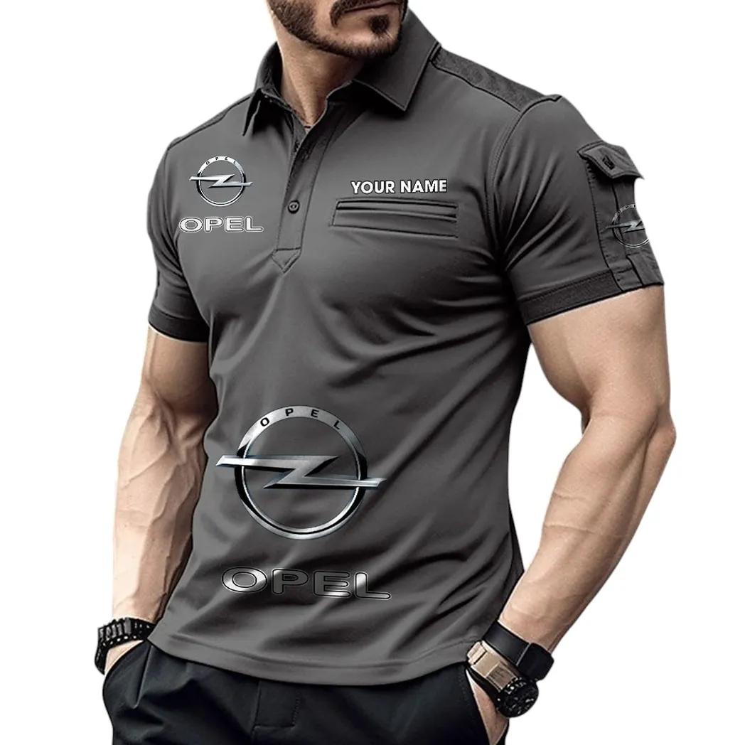 Opel Pocket Polo Shirt, All Over Print Shirt For Opel Fan CAR450051325389 - Gray