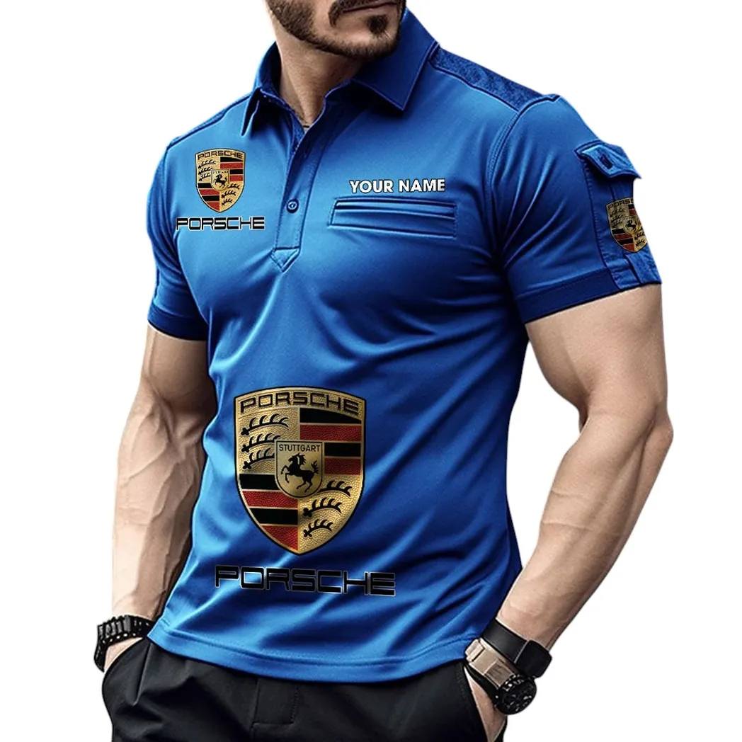 Renault Pocket Polo Shirt, All Over Print Shirt For Renault Fan CAR450051325390 - Blue