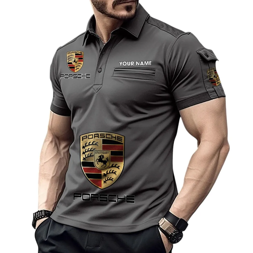 Renault Pocket Polo Shirt, All Over Print Shirt For Renault Fan CAR450051325390 - Gray