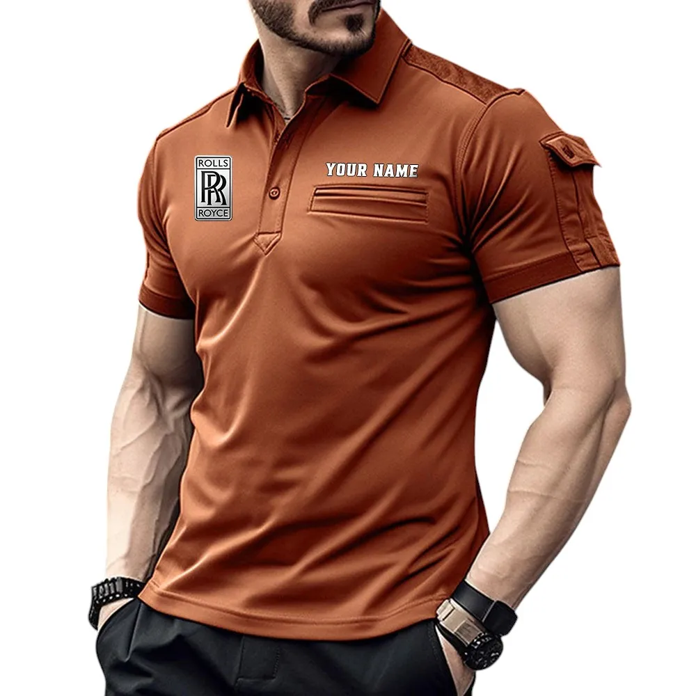Rolls Royce Pocket Polo Shirt, All Over Print Shirt For Rolls Royce Fan CAR445060325066 - Orange