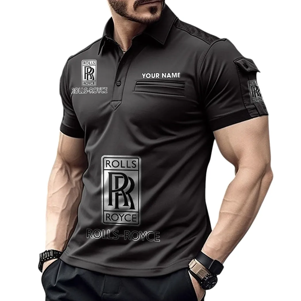 Rolls Royce Pocket Polo Shirt, All Over Print Shirt For Rolls Royce Fan CAR450051325398 - Black