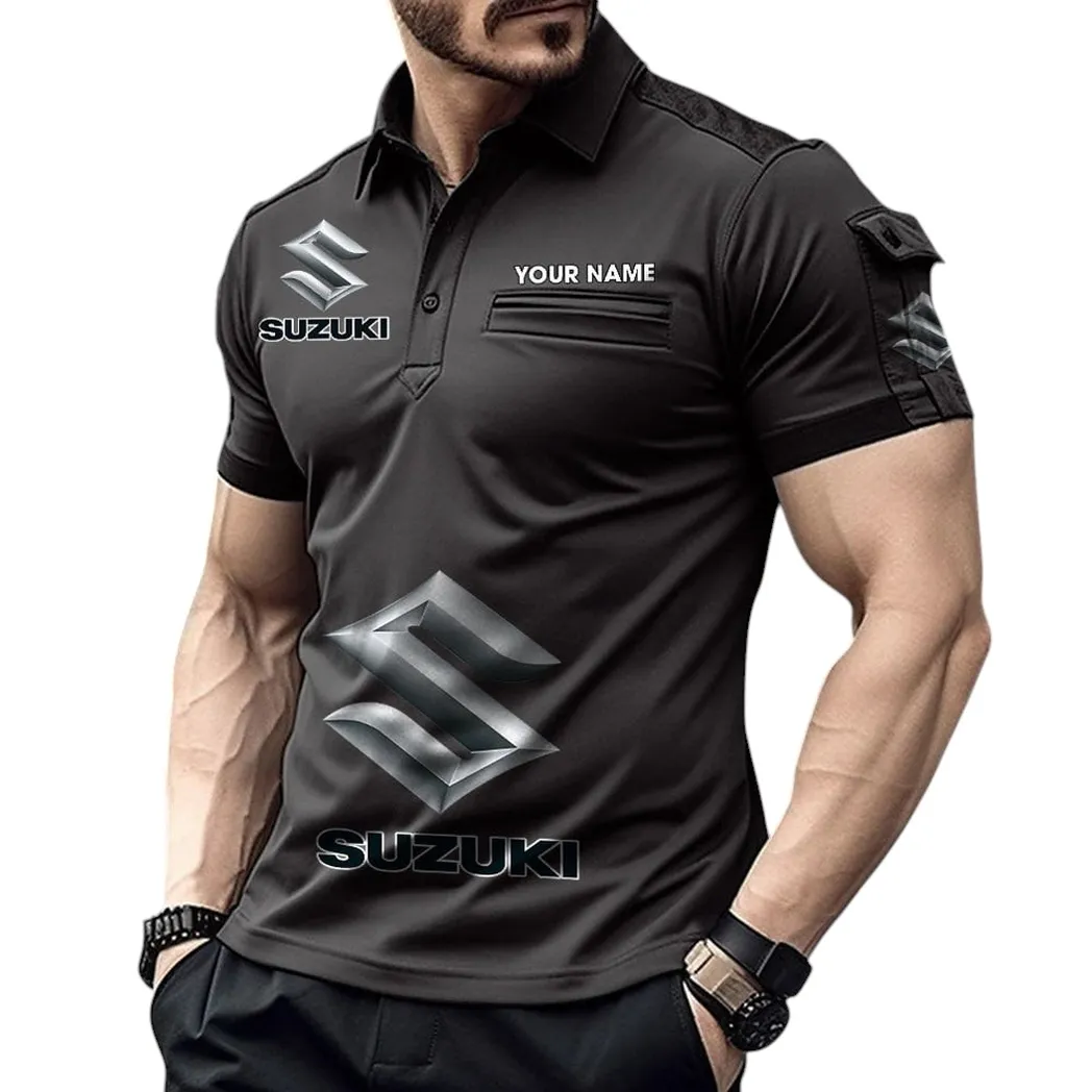 Suzuki Pocket Polo Shirt, All Over Print Shirt For Suzuki Fan CAR450051325402 - Black