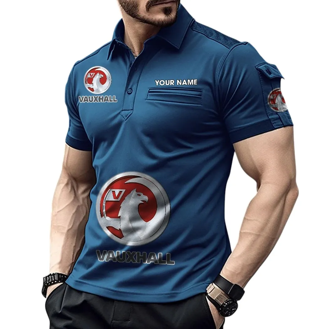 Vauxhall Pocket Polo Shirt, All Over Print Shirt For Vauxhall Fan CAR450051325385 - Navy Blue