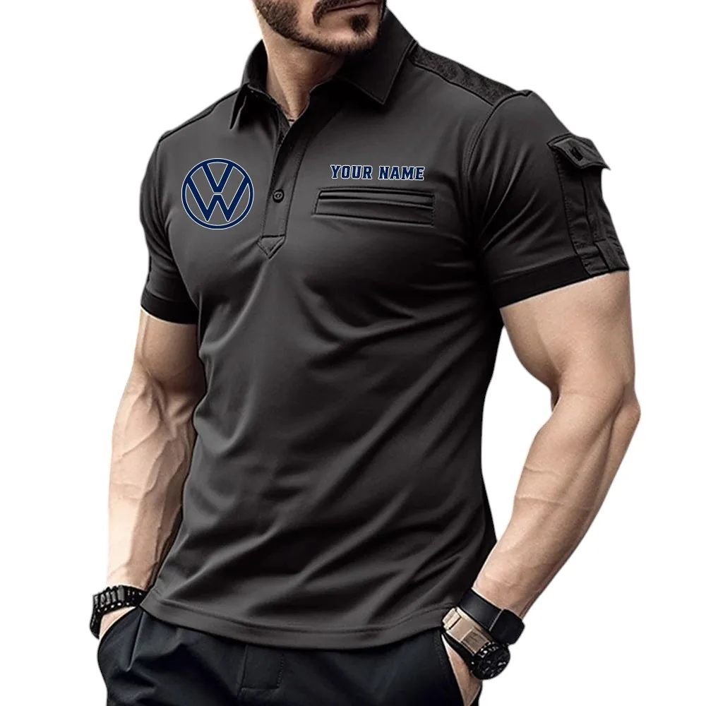 Volkswagen Pocket Polo Shirt, All Over Print Shirt For Volkswagen Fan CAR445060325025 - Black