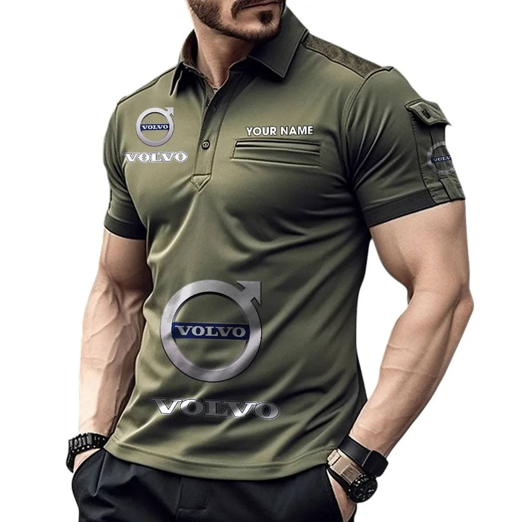 Volvo Pocket Polo Shirt, All Over Print Shirt For Volvo Fan CAR450051325396 - Green