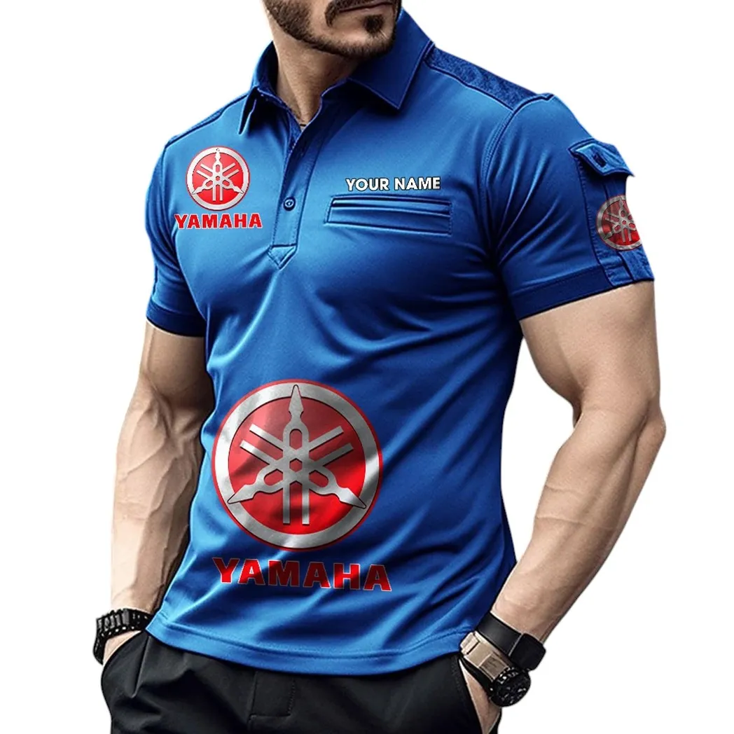 Yamaha Pocket Polo Shirt, All Over Print Shirt For Yamaha Fan CAR450051325392 - Blue