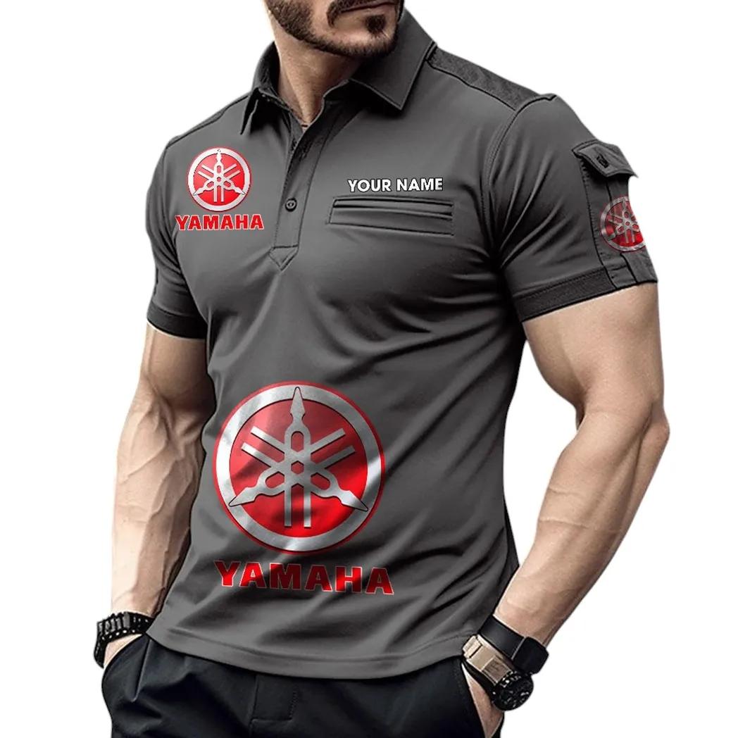 Yamaha Pocket Polo Shirt, All Over Print Shirt For Yamaha Fan CAR450051325392 - Gray