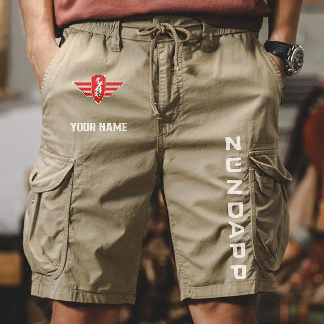 Zundapp Men Pocket Workwear Shorts, Pants For Zundapp Fan CAR454051625033 - Khaki