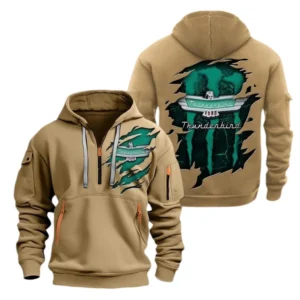 Car Fans Gift Hoodie Half Zipper, Hoodie All Over Print Gift For Car Enthusiasts CAR0217092061 - Khaki