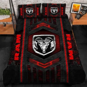 Truck Lover Gift Bedding Set, Duvet Cover All Over Print For Truck Enthusiasts CAR1790317056 - Red