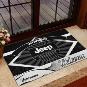 Truck Fans Gift Doormat, Welcome Mat All Over Print For Truck Owner CAR1903052554 - Black
