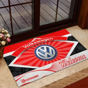 Car Fans Gift Doormat, Welcome Mat All Over Print For Car Owner CAR1903052595 - Red
