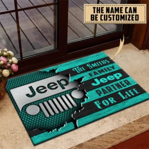 Truck Fans Gift Doormat, Welcome Mat All Over Print For Car Enthusiasts CAR199022758 - Cyan