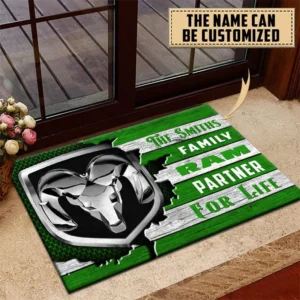 Truck Fans Gift Doormat, Welcome Mat All Over Print For Car Enthusiasts CAR199022760 - Green