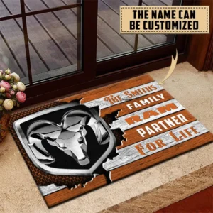Truck Fans Gift Doormat, Welcome Mat All Over Print For Car Enthusiasts CAR199022760 - Orange