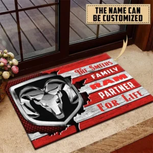 Truck Fans Gift Doormat, Welcome Mat All Over Print For Car Enthusiasts CAR199022760 - Red