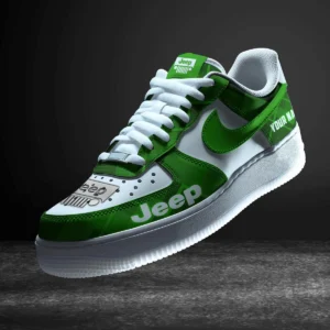 Truck Enthusiasts Gift Air Low-Top Sneakers, Nike Sneaker 3D Print For Car Owner - Green CAR3103202058