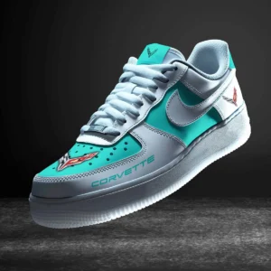 Car Enthusiasts Gift Air Low-Top Sneakers, Nike Sneaker 3D Print For Car Owner - Cyan CAR316032257