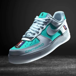 Car Enthusiasts Gift Air Low-Top Sneakers, Nike Sneaker 3D Print For Car Owner - Cyan CAR316032282