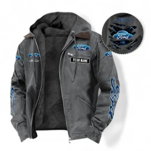 Car Fans Gift Hooded And Flannel Hoodie, Hooded Jacket All Over Print For Car Owners, Custom Name CAR391072125671-Gray