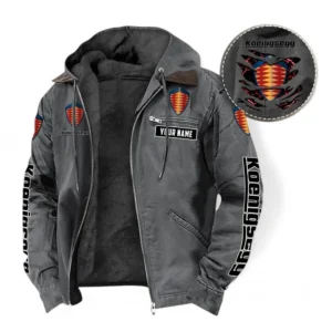 Car Fans Gift Hooded And Flannel Hoodie, Hooded Jacket All Over Print For Car Owners, Custom Name CAR391072125692-Gray