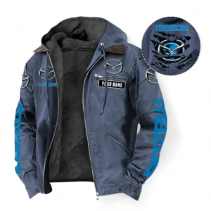 Car Fans Gift Hooded And Flannel Hoodie, Hooded Jacket All Over Print For Car Owners, Custom Name CAR391072125702-Navy Blue