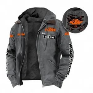 Motorcycle Fans Gift Hooded And Flannel Hoodie, Hooded Jacket All Over Print For Car Owners, Custom Name CAR391072125709-Gray
