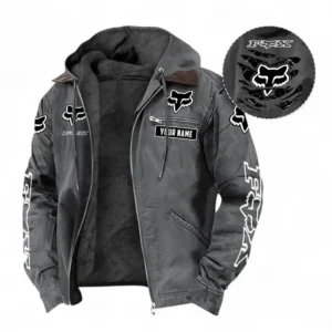 Motorcycle Fans Gift Hooded And Flannel Hoodie, Hooded Jacket All Over Print For Car Owners, Custom Name CAR391072125712-Gray