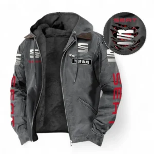 Car Fans Gift Hooded And Flannel Hoodie, Hooded Jacket All Over Print For Car Owners, Custom Name CAR391072125718-Gray