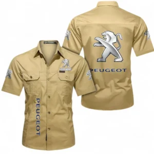 Car Fans Gift Short Sleeved Shirt, Button up Shirt All Over Print For Car Owners, Custom Name CAR392072125802-Khaki
