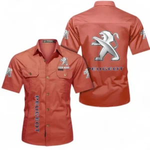 Car Fans Gift Short Sleeved Shirt, Button up Shirt All Over Print For Car Owners, Custom Name CAR392072125802-Red