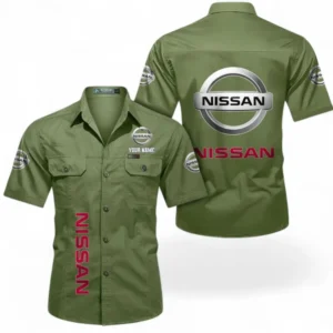 Car Fans Gift Short Sleeved Shirt, Button up Shirt All Over Print For Car Owners, Custom Name CAR392072125805-Fruit Green