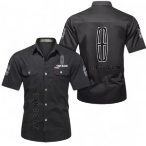 Car Fans Gift Short Sleeved Shirt, Button up Shirt All Over Print For Car Owners, Custom Name CAR392072125807-Black