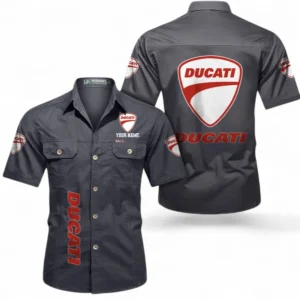 Car Fans Gift Short Sleeved Shirt, Button up Shirt All Over Print For Car Owners, Custom Name CAR392072125809-Gray