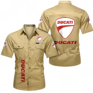 Car Fans Gift Short Sleeved Shirt, Button up Shirt All Over Print For Car Owners, Custom Name CAR392072125809-Khaki