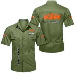 Motorcycles Fans Gift Short Sleeved Shirt, Button up Shirt All Over Print For Car Owners, Custom Name CAR392072125810-Fruit Green