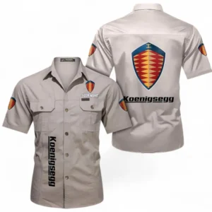 Car Fans Gift Short Sleeved Shirt, Button up Shirt All Over Print For Car Owners, Custom Name CAR392072125812-Beige