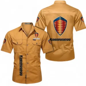 Car Fans Gift Short Sleeved Shirt, Button up Shirt All Over Print For Car Owners, Custom Name CAR392072125812-Turmeric
