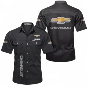 Car Fans Gift Short Sleeved Shirt, Button up Shirt All Over Print For Car Owners, Custom Name CAR392072125813-Black