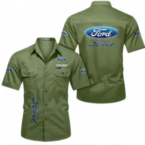 Car Fans Gift Short Sleeved Shirt, Button up Shirt All Over Print For Car Owners, Custom Name CAR392072125814-Fruit Green