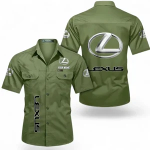 Car Fans Gift Short Sleeved Shirt, Button up Shirt All Over Print For Car Owners, Custom Name CAR392072125816-Fruit Green