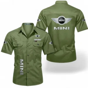 Car Fans Gift Short Sleeved Shirt, Button up Shirt All Over Print For Car Owners, Custom Name CAR392072125821-Fruit Green