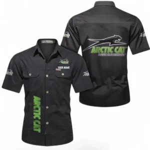 Motorcycles Fans Gift Short Sleeved Shirt, Button up Shirt All Over Print For Car Owners, Custom Name CAR392072125823-Black