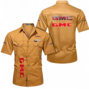 Car Fans Gift Short Sleeved Shirt, Button up Shirt All Over Print For Car Owners, Custom Name CAR392072125830-Turmeric
