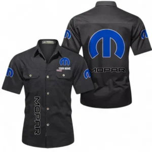 Car Fans Gift Short Sleeved Shirt, Button up Shirt All Over Print For Car Owners, Custom Name CAR392072125836-Black