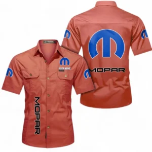 Car Fans Gift Short Sleeved Shirt, Button up Shirt All Over Print For Car Owners, Custom Name CAR392072125836-Red