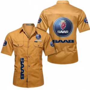 Car Fans Gift Short Sleeved Shirt, Button up Shirt All Over Print For Car Owners, Custom Name CAR392072125838-Turmeric