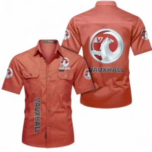 Car Fans Gift Short Sleeved Shirt, Button up Shirt All Over Print For Car Owners, Custom Name CAR392072125840-Red